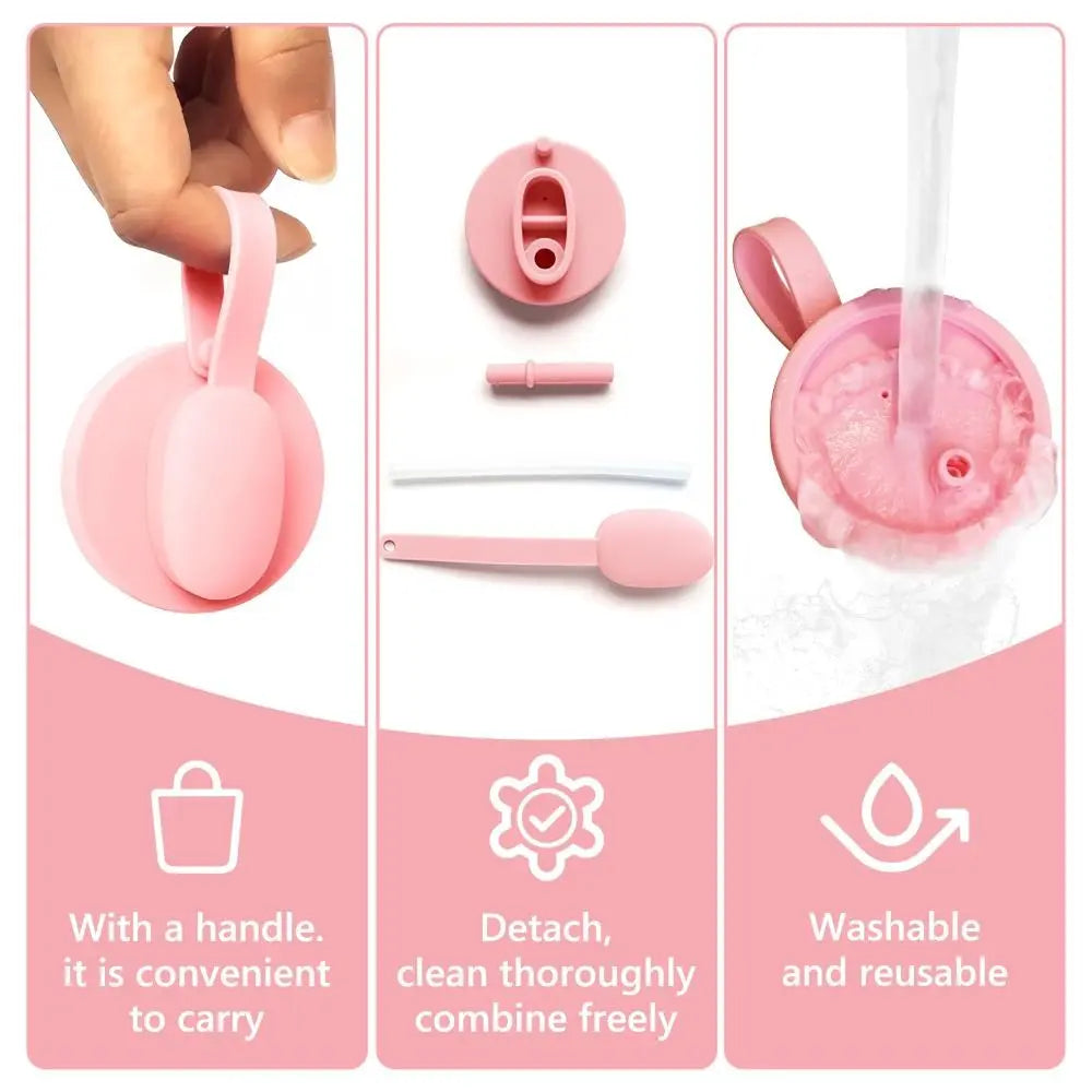 Reusable Soda Can Lid with Straw