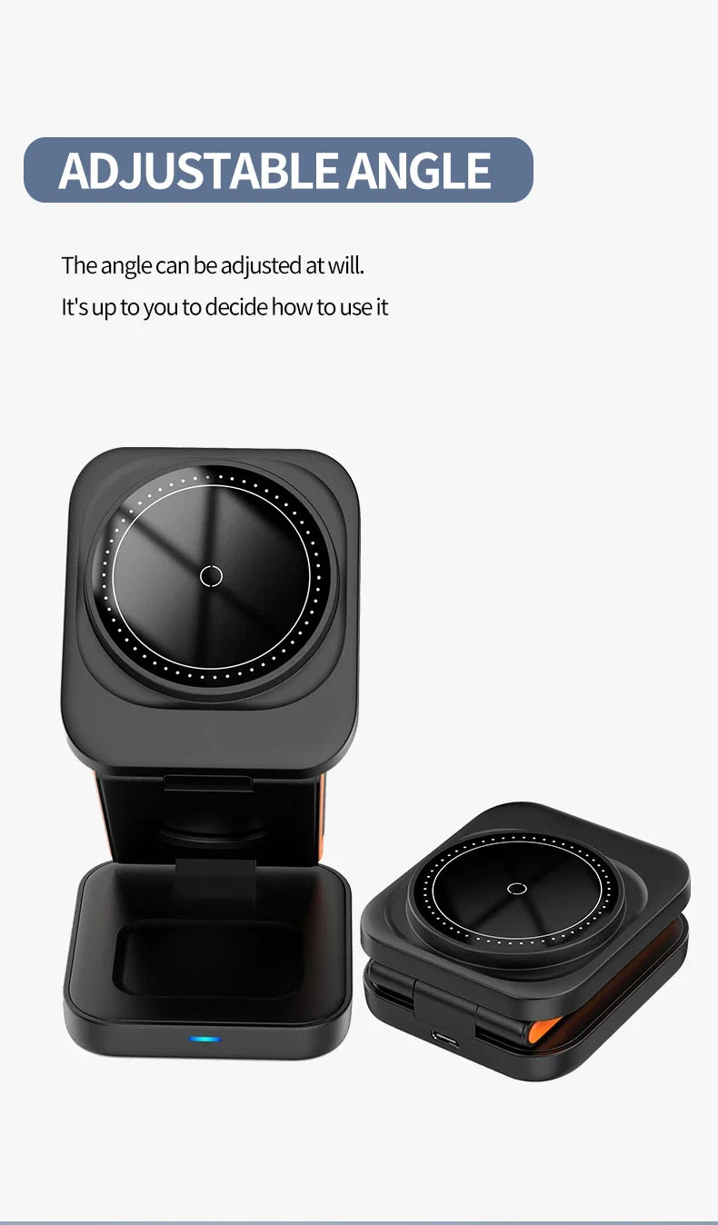 3-in-1 Magnetic Charger for iPhone, Watch & AirPods