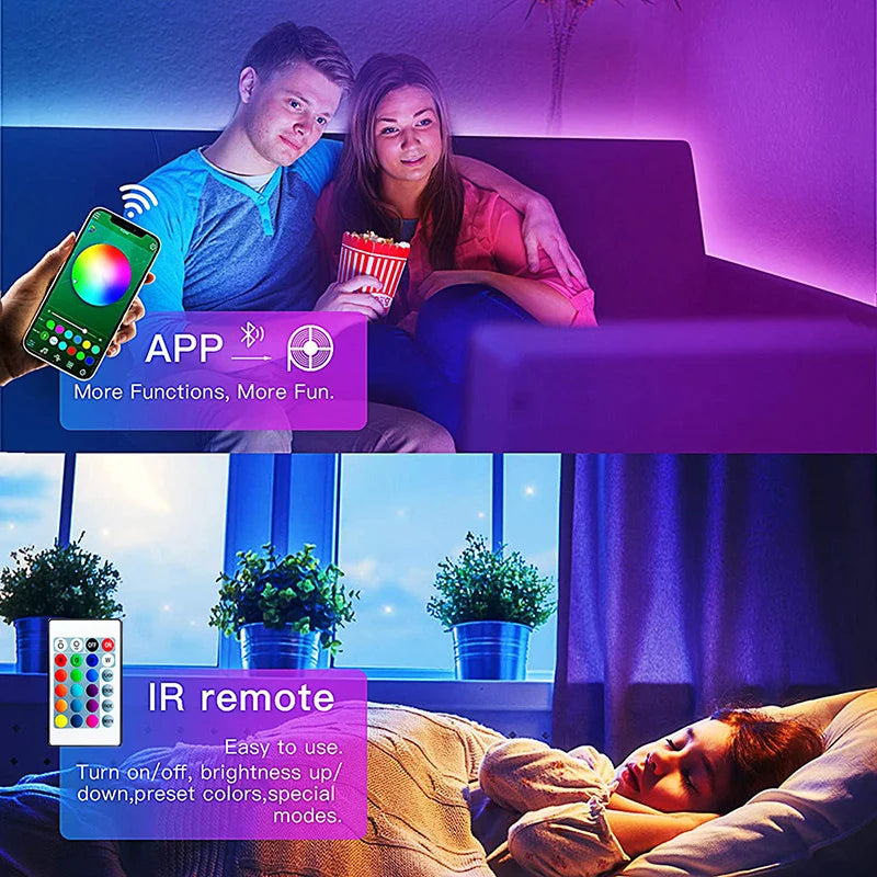 RGB LED Strip Lights – USB, App Controlled TV Backlight