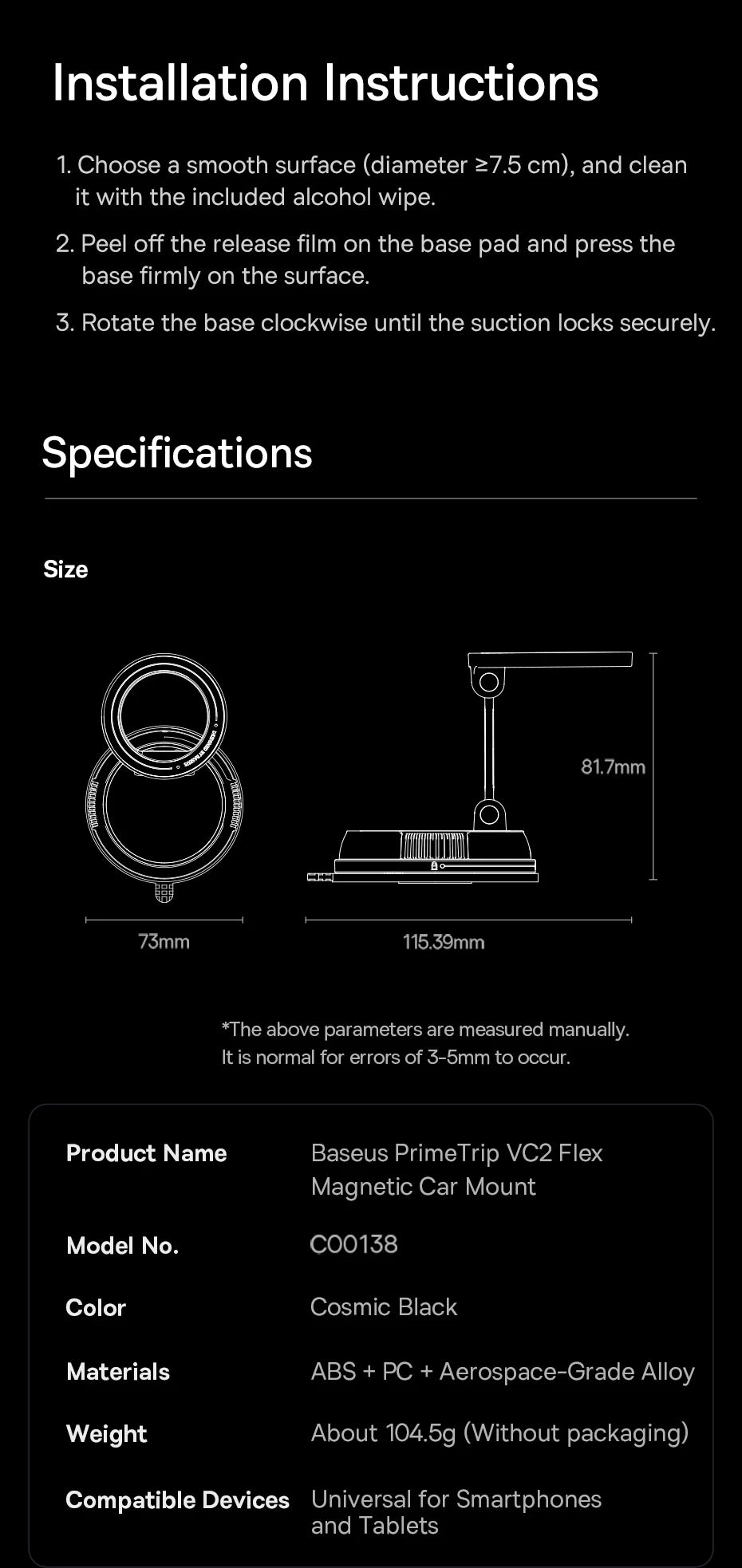 360° Magnetic Car Phone Mount – Hands-Free