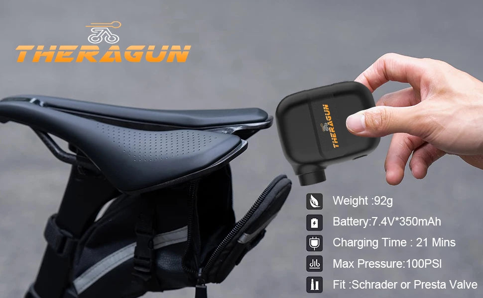 Rechargeable Mini Bike Pump – 100 PSI USB-C