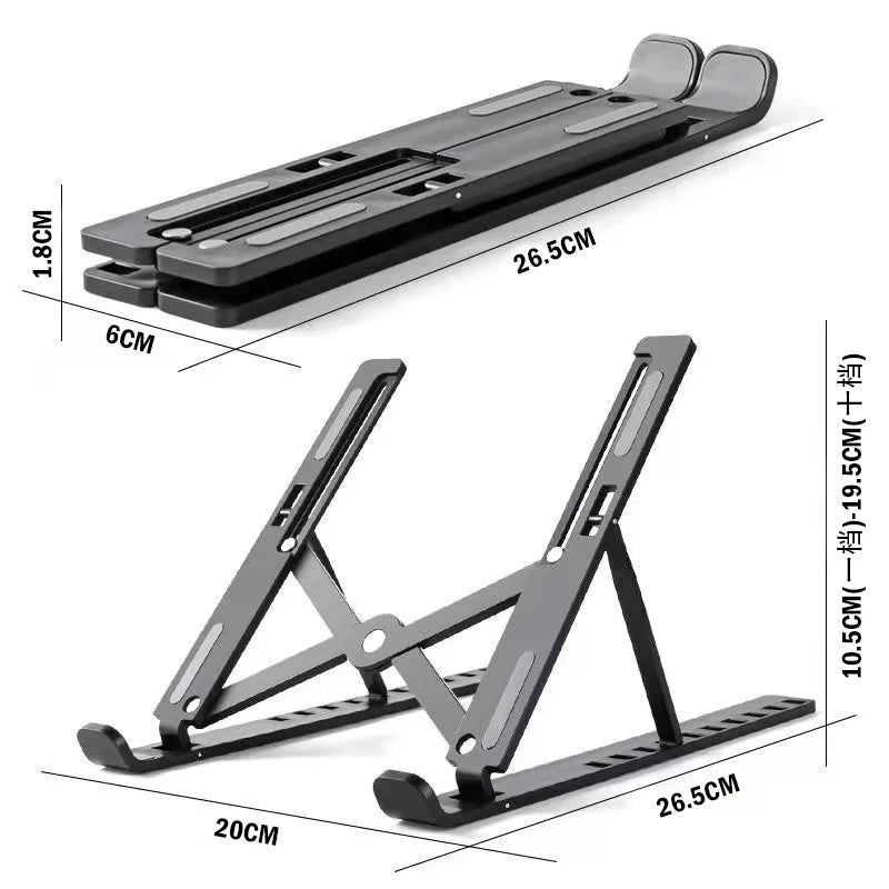 Compact Foldable Laptop Stand – Adjustable, Portable, MacBook Compatible