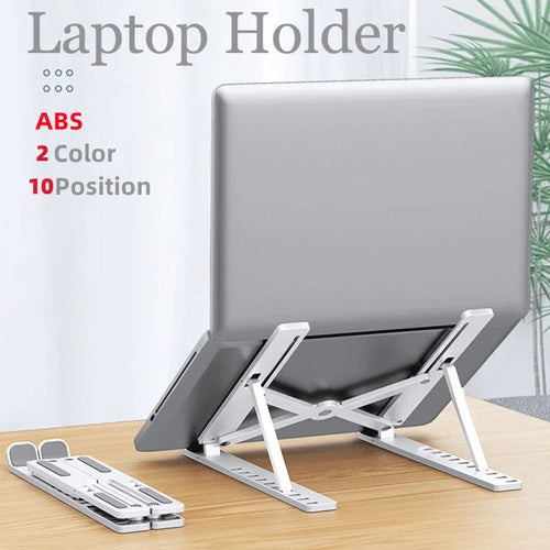 Compact Foldable Laptop Stand – Adjustable, Portable, MacBook Compatible