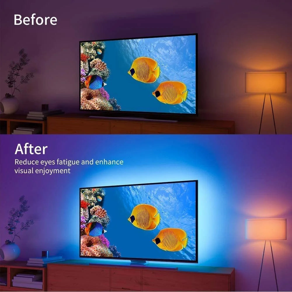 RGB LED Strip Lights – USB, App Controlled TV Backlight