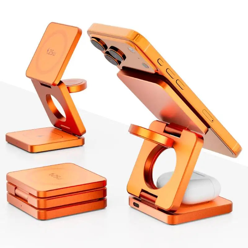 3-in-1 Magnetic Charger for iPhone, Watch & AirPods