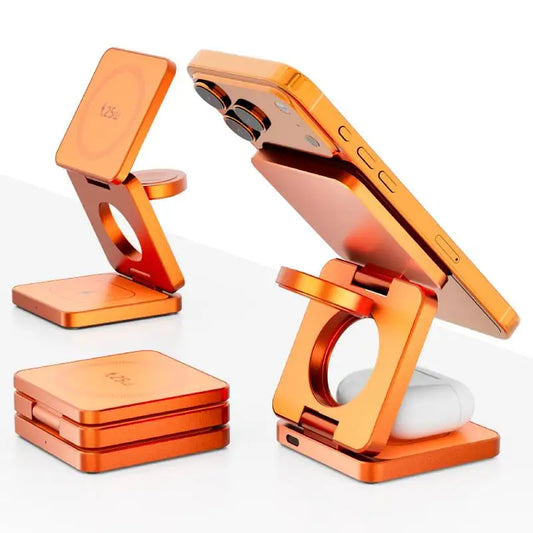 3-in-1 Magnetic Charger for iPhone, Watch & AirPods