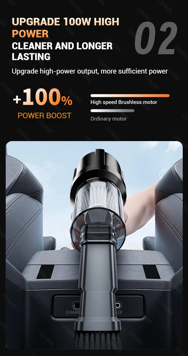 CENRR Portable Car Vacuum – 998000PA Handheld Cleaner