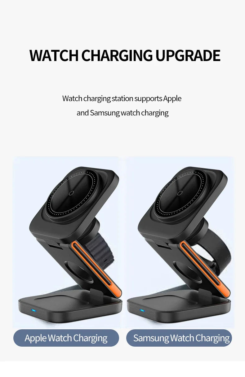 3-in-1 Magnetic Charger for iPhone, Watch & AirPods