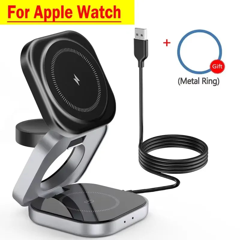 3-in-1 Magnetic Charger for iPhone, Watch & AirPods