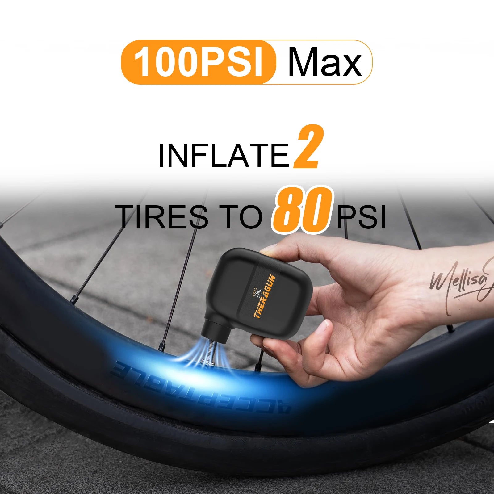 Rechargeable Mini Bike Pump – 100 PSI USB-C