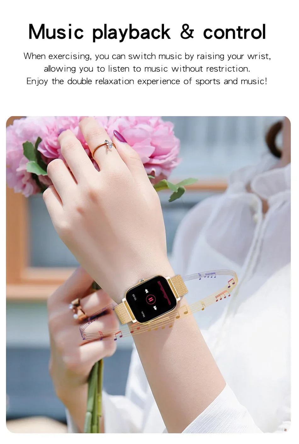 Full Touch 1.44" Smartwatch – Bluetooth & Magnetic Charging