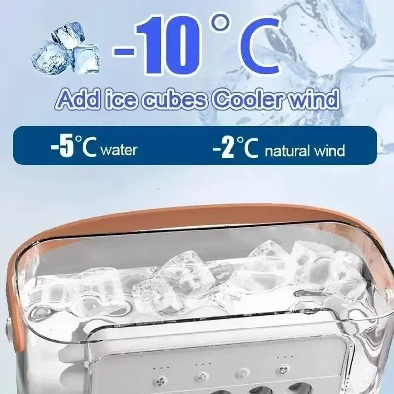 Mini Air Cooler Fan 3-in-1 – Cooling, Humidifying & Night Light
