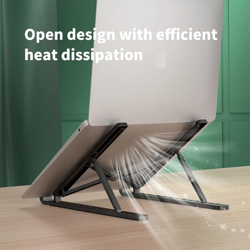 Compact Foldable Laptop Stand – Adjustable, Portable, MacBook Compatible