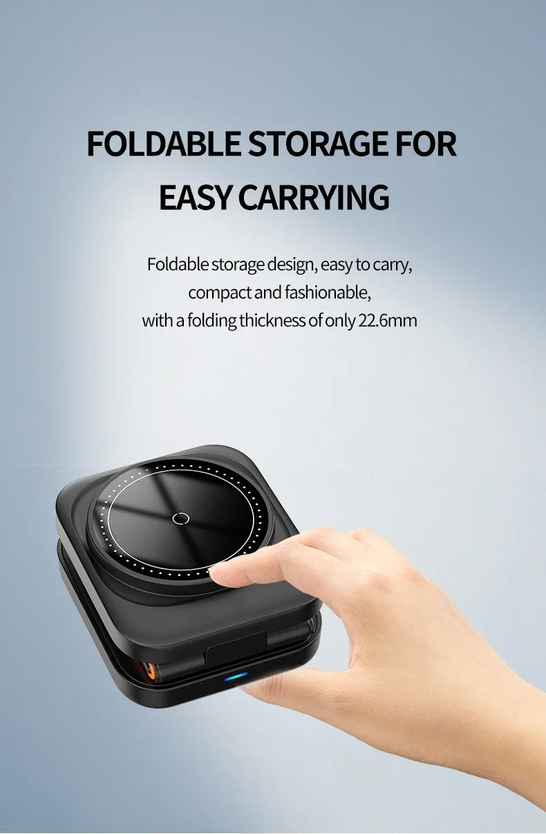 3-in-1 Magnetic Charger for iPhone, Watch & AirPods