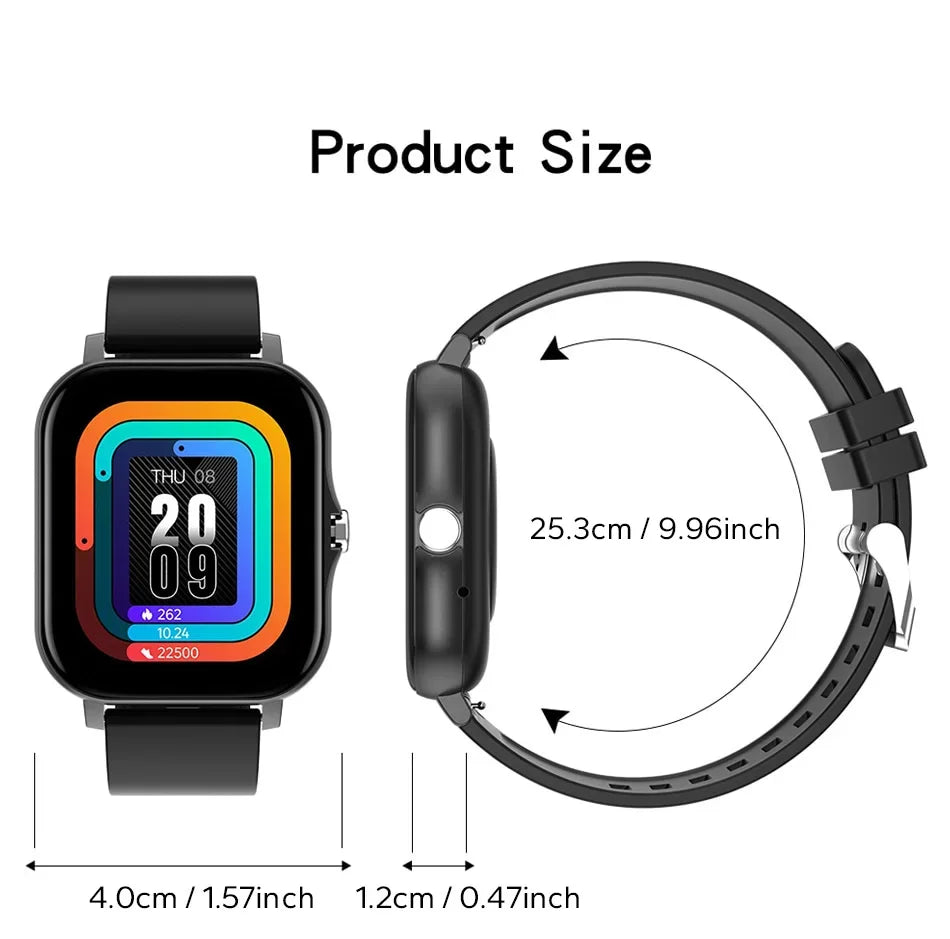 Full Touch 1.44" Smartwatch – Bluetooth & Magnetic Charging