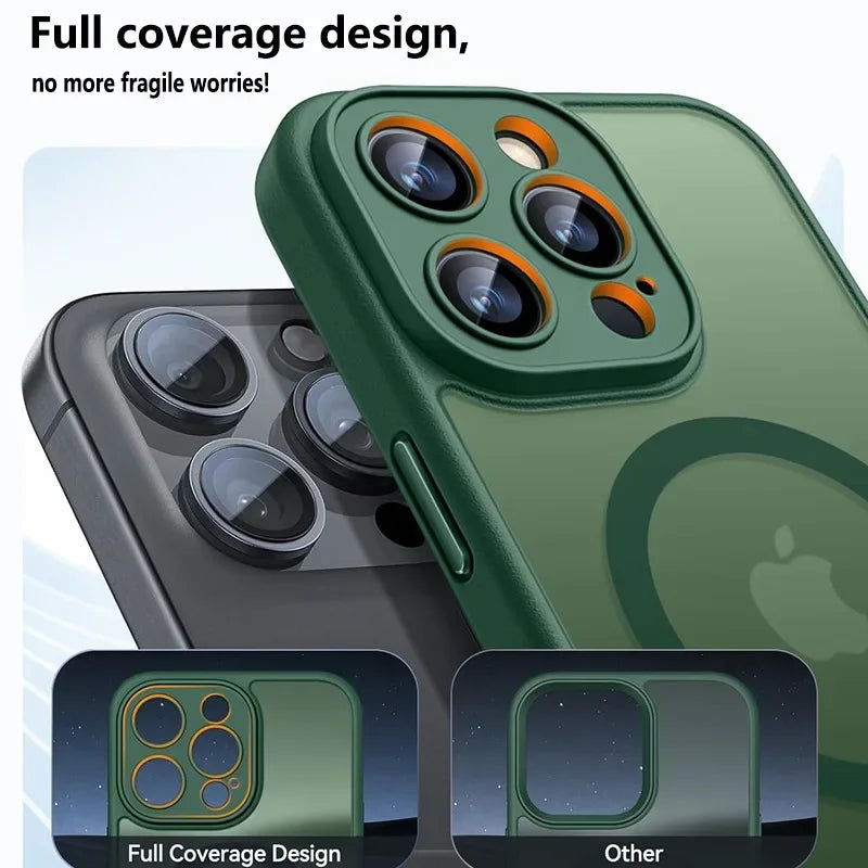 iPhone Magnetic Clear Case – Matte, Compatible with iPhone 11–17