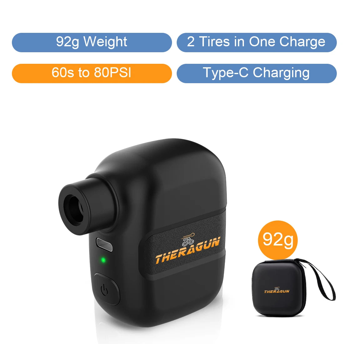 Rechargeable Mini Bike Pump – 100 PSI USB-C
