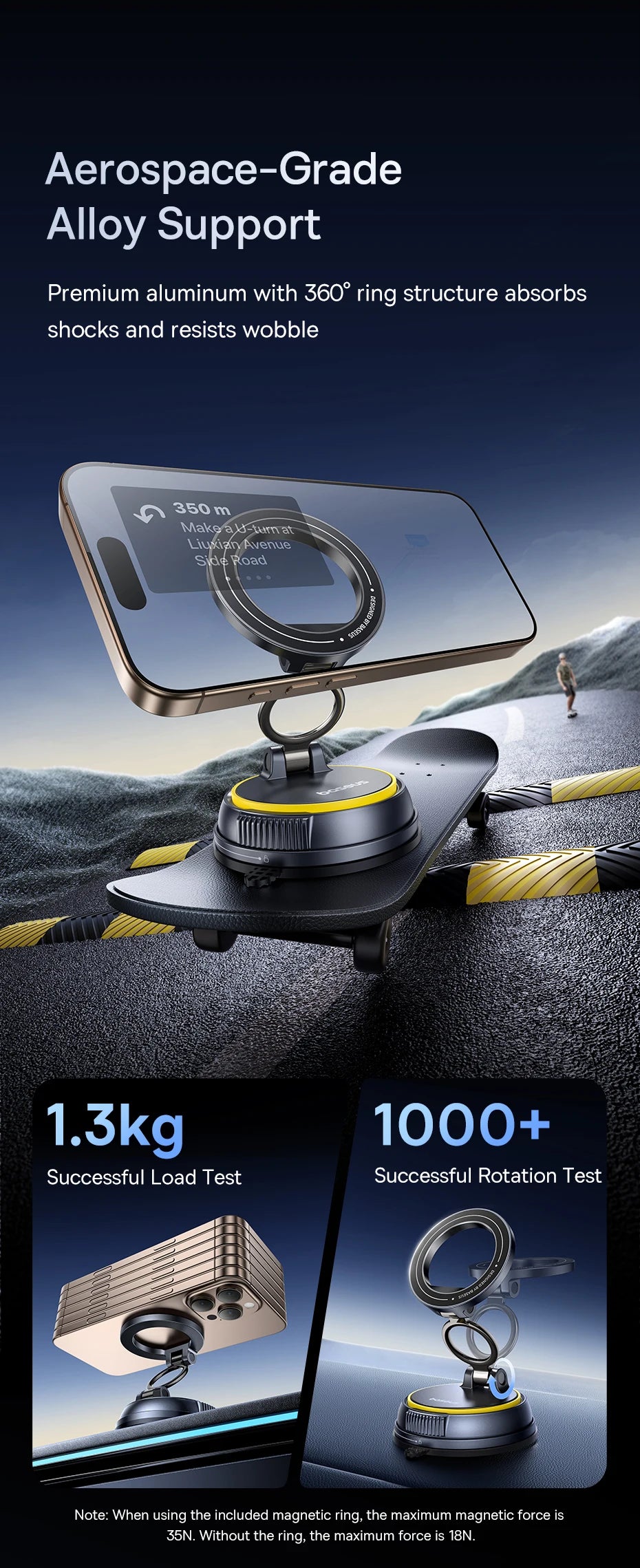 360° Magnetic Car Phone Mount – Hands-Free