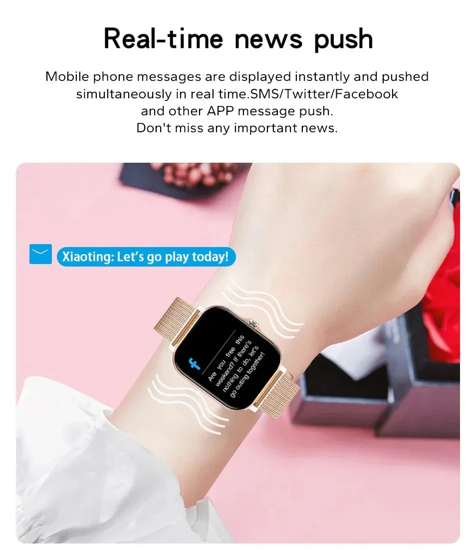 Full Touch 1.44" Smartwatch – Bluetooth & Magnetic Charging