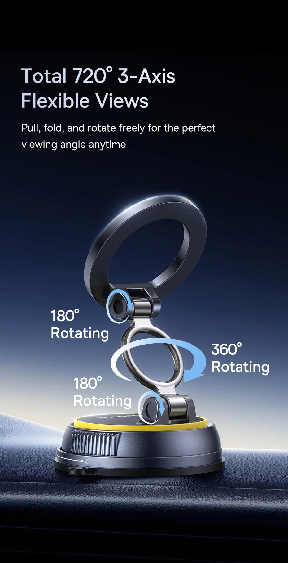 360° Magnetic Car Phone Mount – Hands-Free