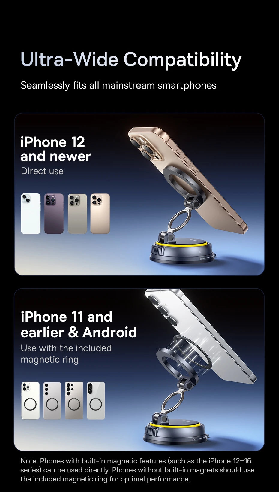 360° Magnetic Car Phone Mount – Hands-Free