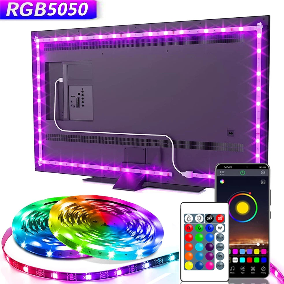 RGB LED Strip Lights – USB, App Controlled TV Backlight