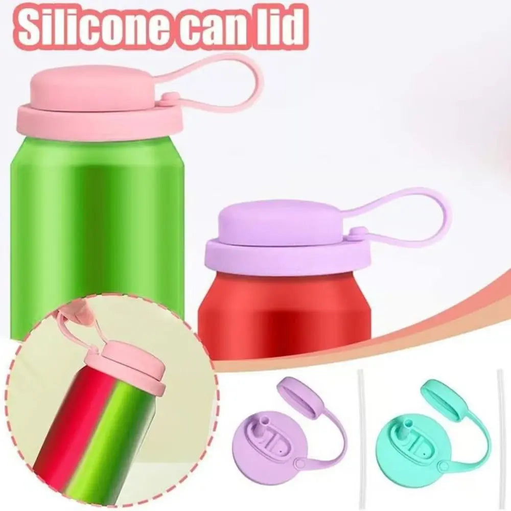 Reusable Soda Can Lid with Straw