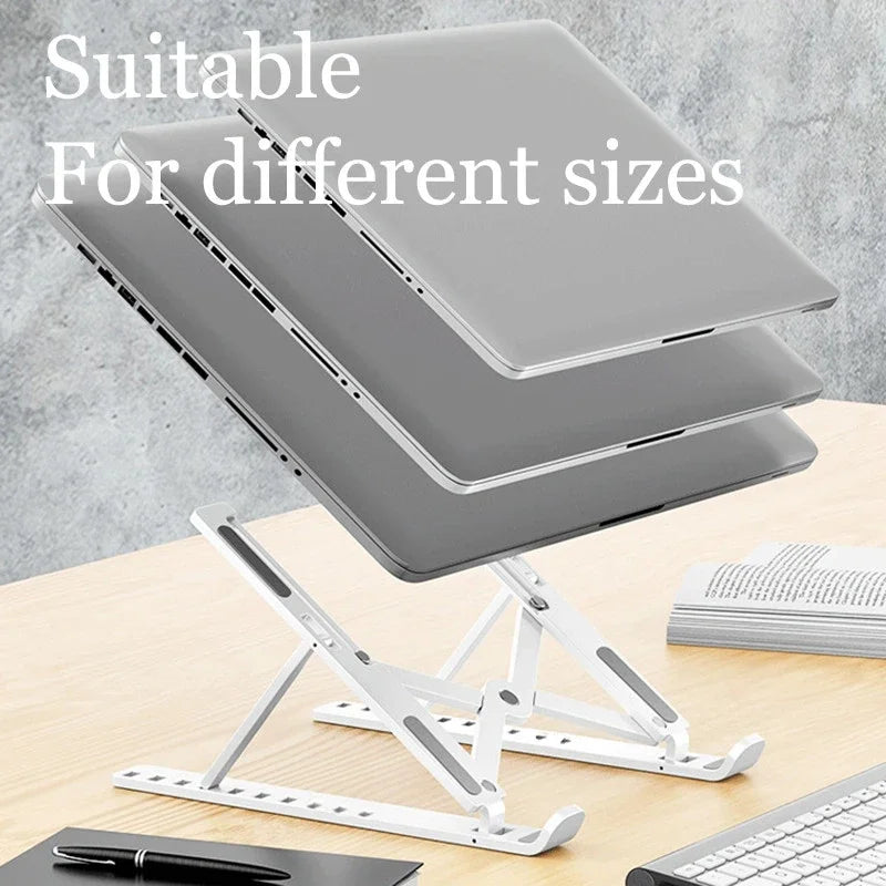 Compact Foldable Laptop Stand – Adjustable, Portable, MacBook Compatible