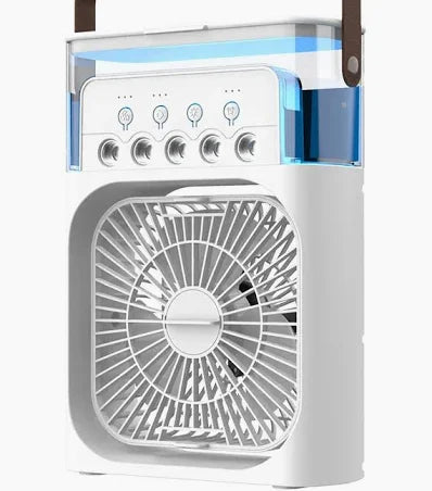 Mini Air Cooler Fan 3-in-1 – Cooling, Humidifying & Night Light
